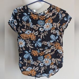 H&M Floral Short Sleeve Top